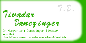 tivadar danczinger business card
